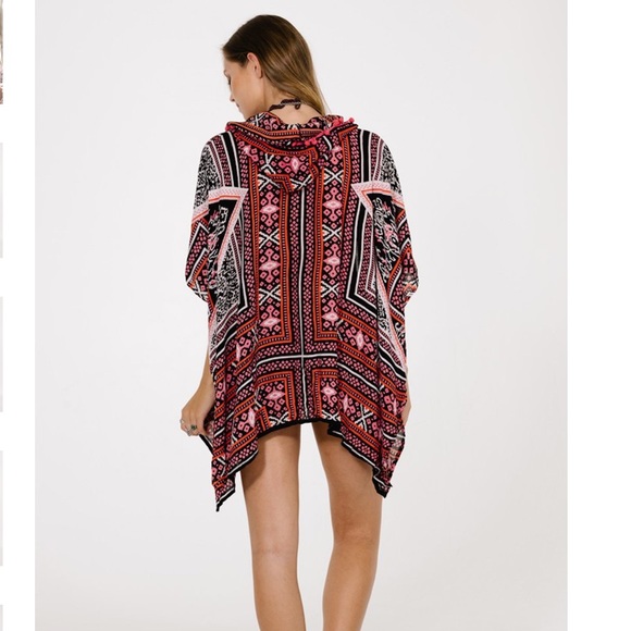 RAGA Riviera Maya Hoodie cover up in Teal - Picture 5 of 6